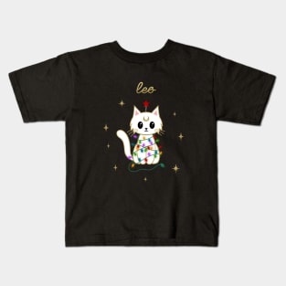 Leo Holiday Kitty Cat Kids T-Shirt